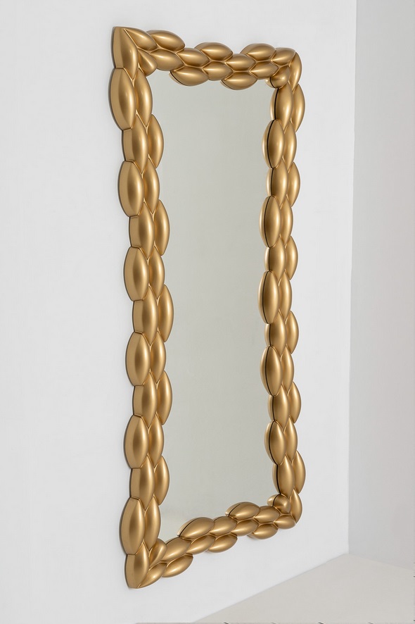 Espejo vestidor ovalos entrelazados dorado 170x80 cm