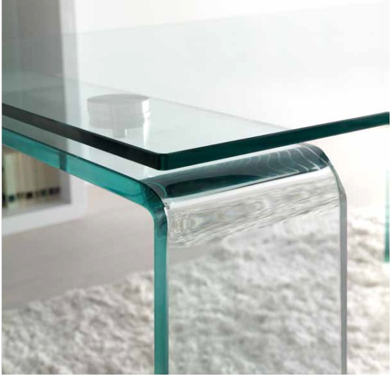 Mesa de comedor cristal transparente 160X90