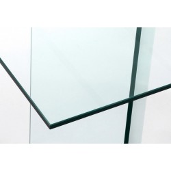 Mesa Bruno de cristal transparente 200x120cm