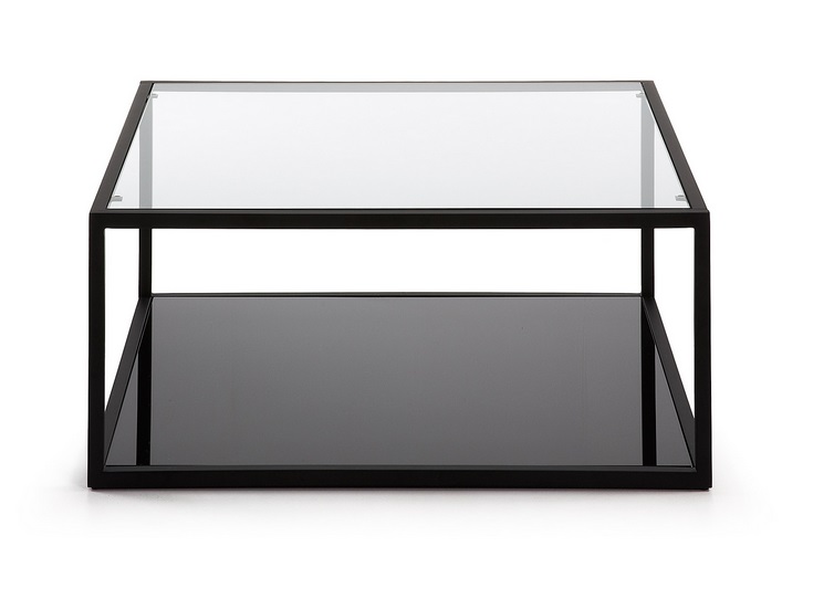 Mesa de centro minimalista acero 80x80
