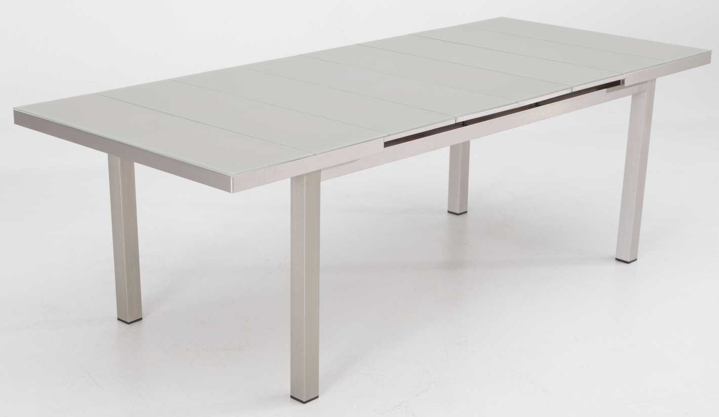 Mesa terraza aluminio anodizado extensible Karibu 180-240x100