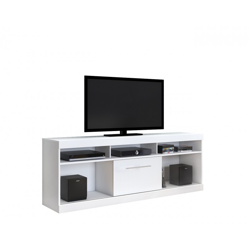 Mueble TV con ruedas Istambul blanco brillo 180 cm
