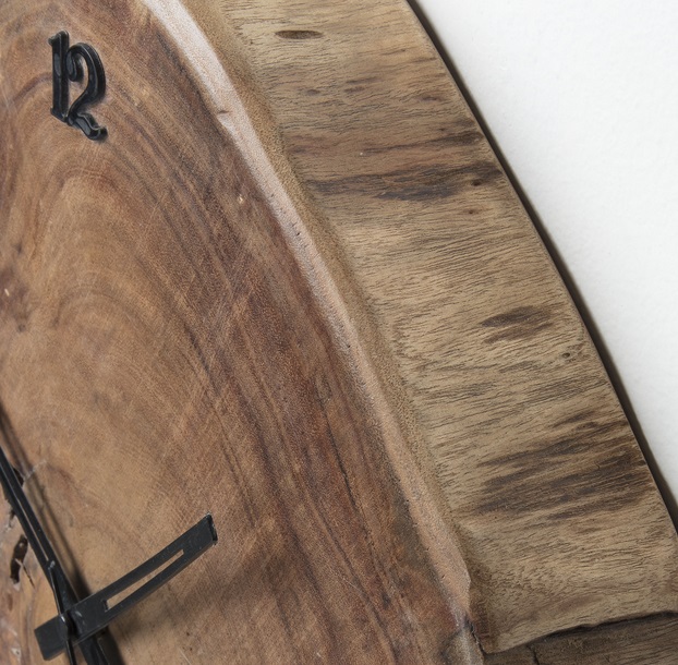 Reloj de pared tronco acacia natural 35cm