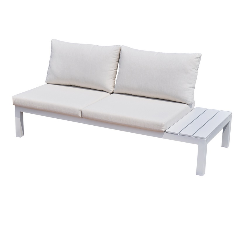 Sofa rinconera aluminio blanco Ibiza
