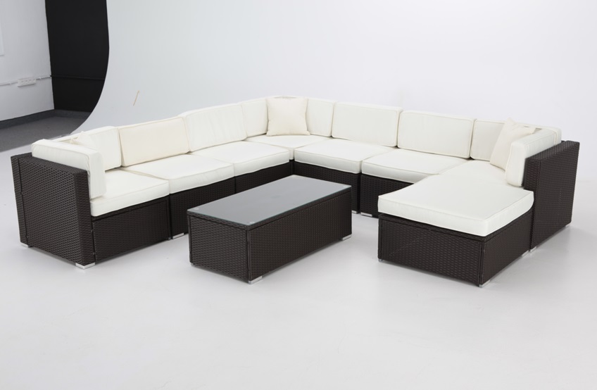 Modular rattan chocolate Puerto Rico chill out