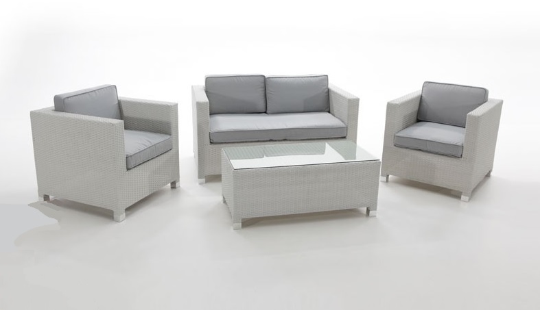 Set sofas rattan blanco Artic