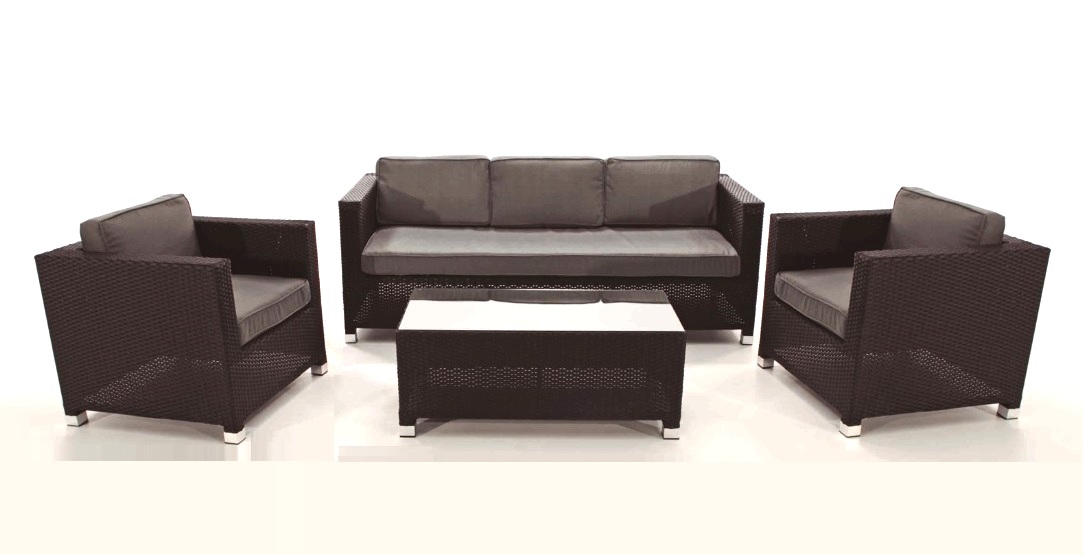 Set sofas rattan Kenia 5 plazas