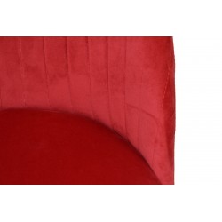Silla Velvet terciopelo rojo burdeos