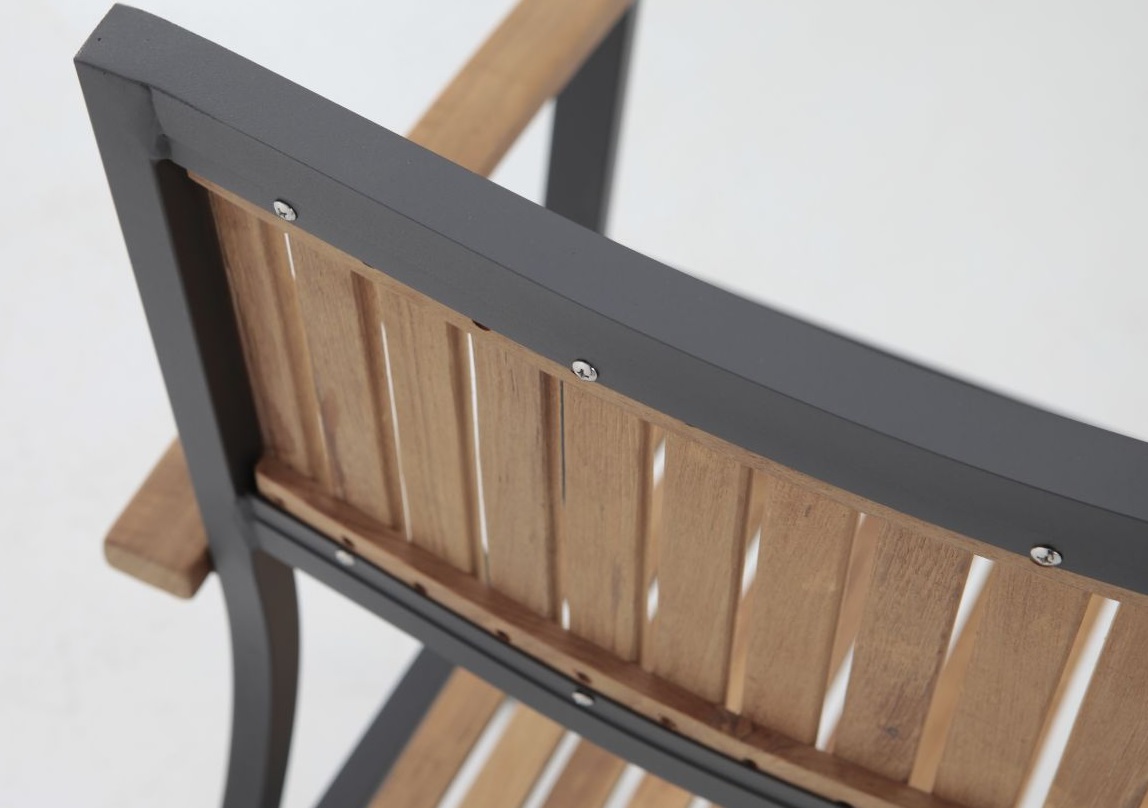 Conjunto terraza Thule teka aluminio mesa extensible 6 sillas