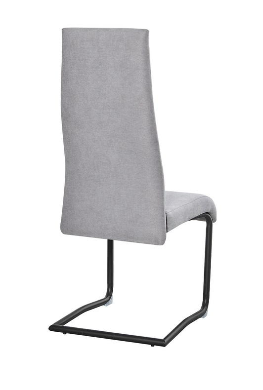 Conjunto de comedor mesa rustica canada sillas roma tela gris