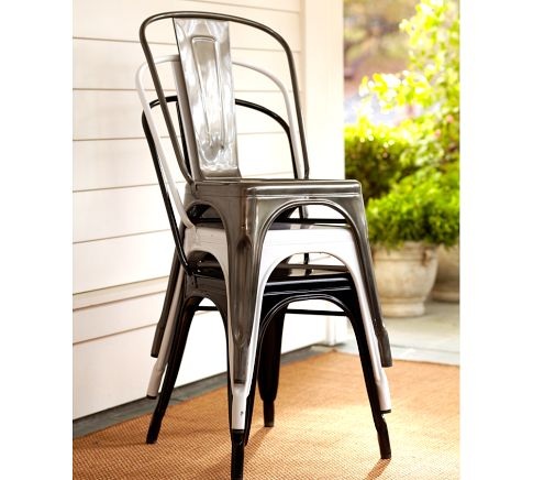 Silla Tolix A Chair metalica blanca