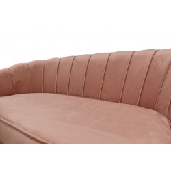 Sofa Marta tapizado velvet rosa 3 plazas
