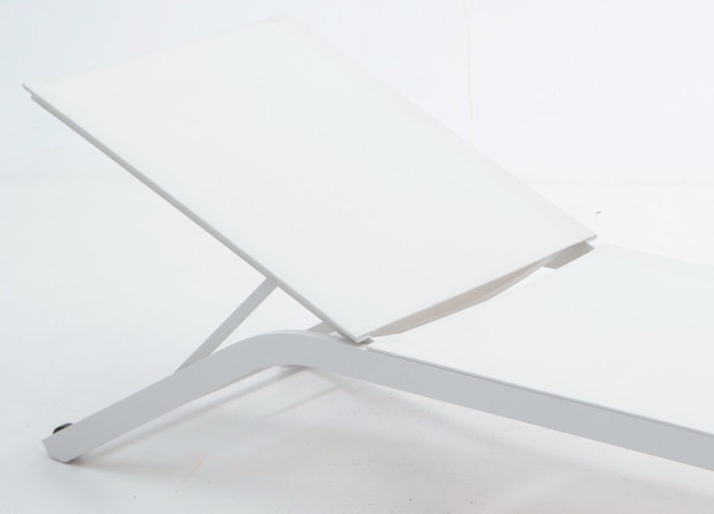Tumbona aluminio textilene blanco Sky