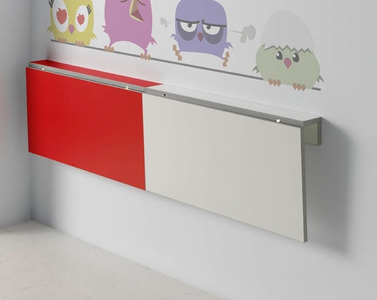 Mesa de cocina abatible de pared Prades MDF rojo 10-50x80 cm PI-505