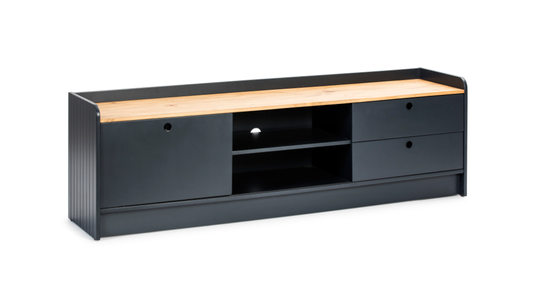 Mueble TV Monte madera de pino gris 160 cm