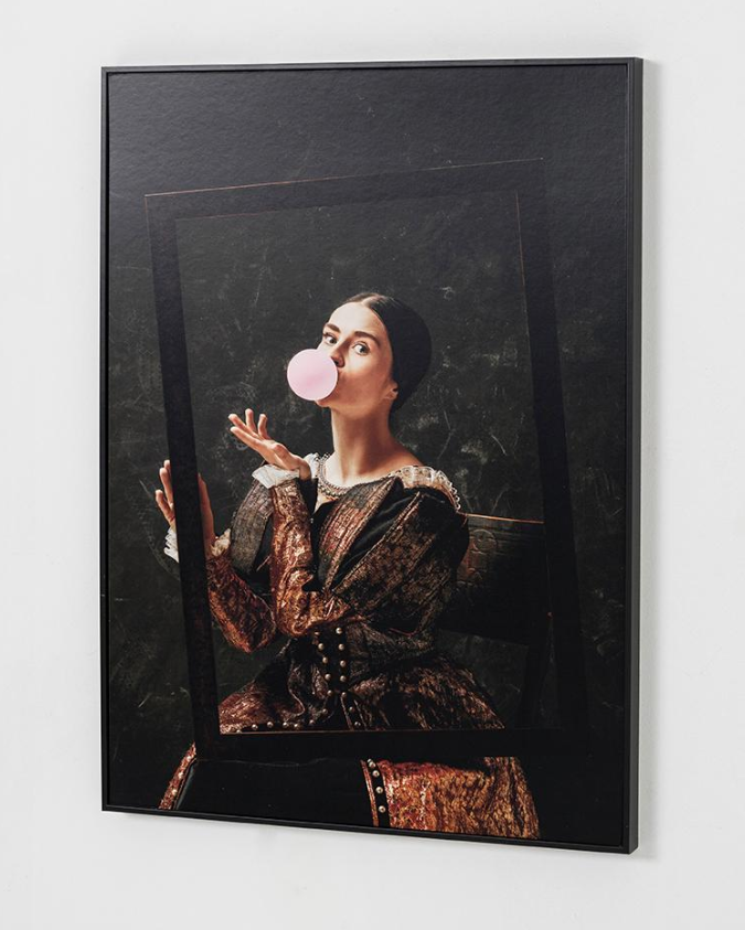 Lamina impresa Bubble Gum marco negro 50x70cm