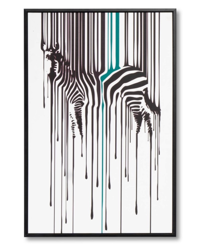 Cuadro Zebra negro 40x60 cm