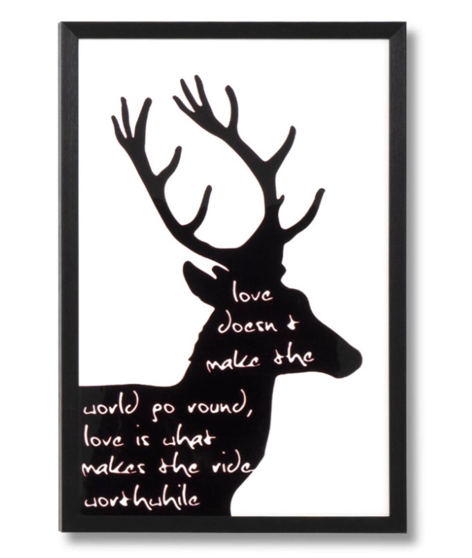 Cuadro Black Deer negro 40x60 cm