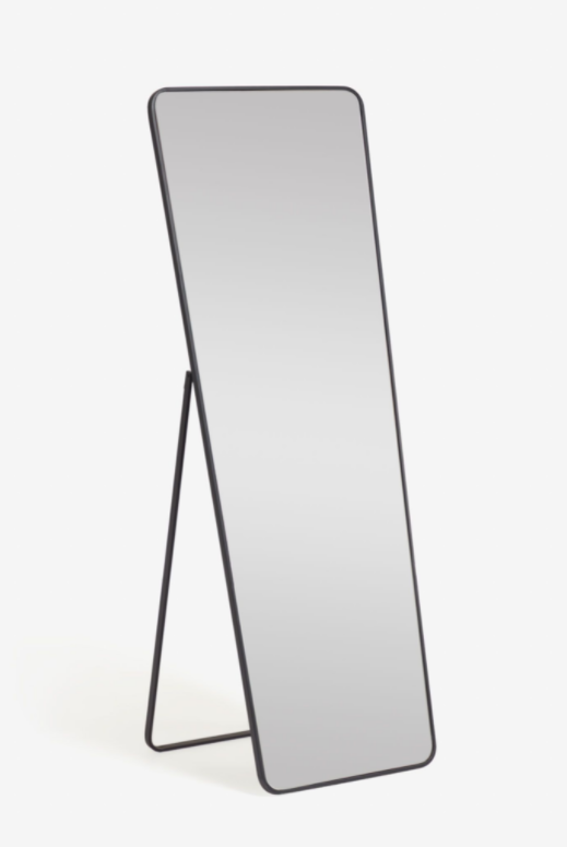 Espejo de pie Nadin metal negro 63,5x165 cm
