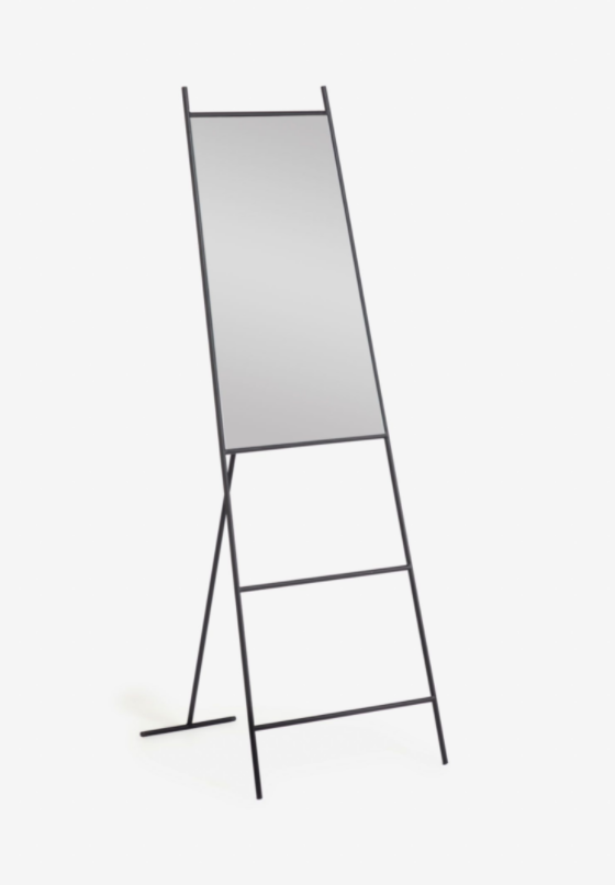 Espejo de pie Nata metal negro 55x166 cm