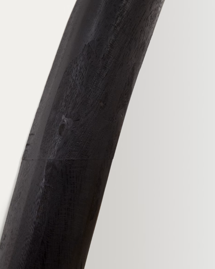 Espejo de madera  mungur acabado negro  60x110 cm