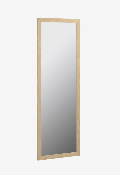 Espejo en madera con acabado natural 52,5x152,5cm