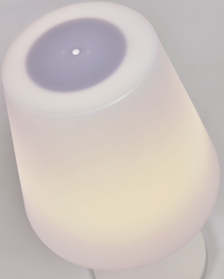 Lámpara de mesa de exterior Lorenzo acero blanco