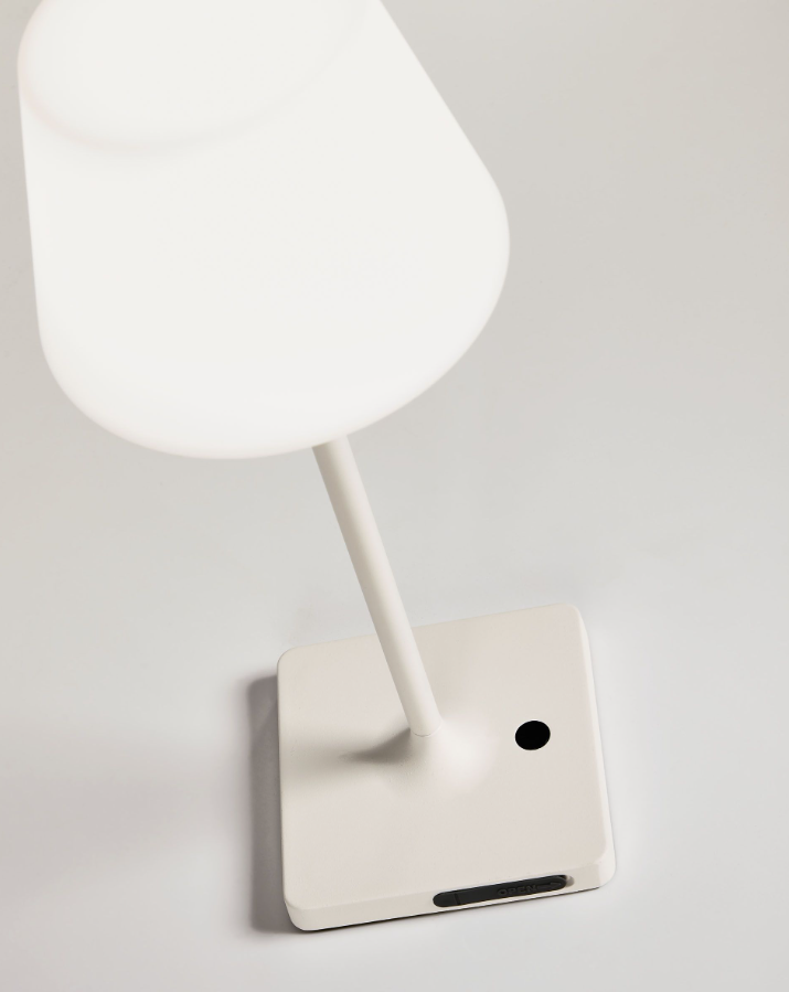 Lámpara de mesa de exterior Benissa blanco