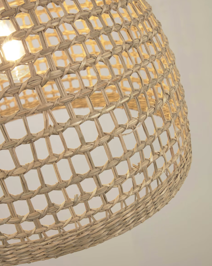 Pantalla lámpara de techo 100% fibras naturales 49 cm