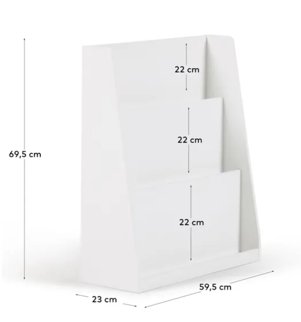 Librería de MDF blanco 59,5x69,5cm