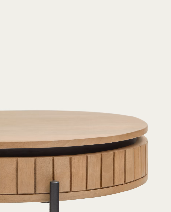 Mesa de centro London madera maciza de mango 130x65cm