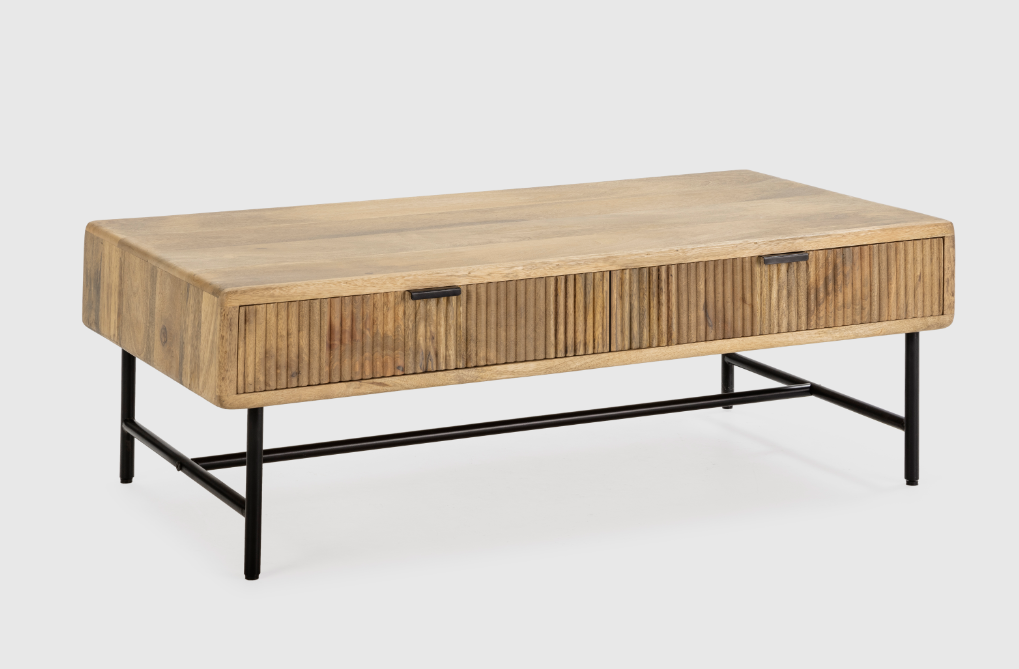 Mesa de centro artesanal Mundara madera mango 120cm