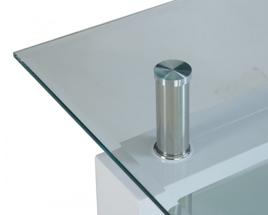 Mesa centro Porto cristal transparente y translúcido 110x60cm