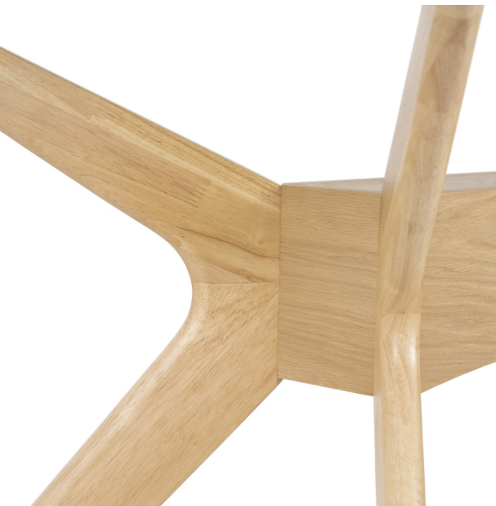 Mesa Della madera de hevea acabada en roble 200x100cm