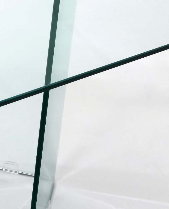 Mesa de comedor cristal transparente ghost 180x90 cm