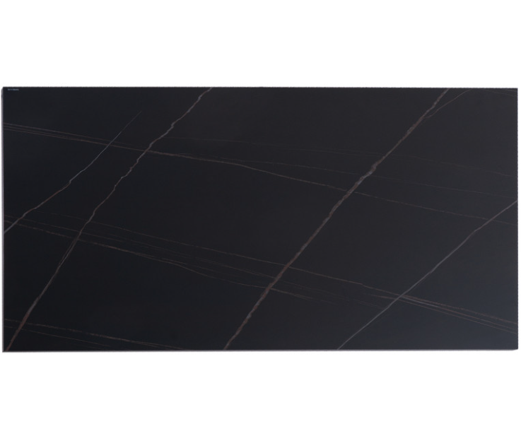 Mesa extensible Tamara tapa porcelánico negro sahara 160/240x90 cm