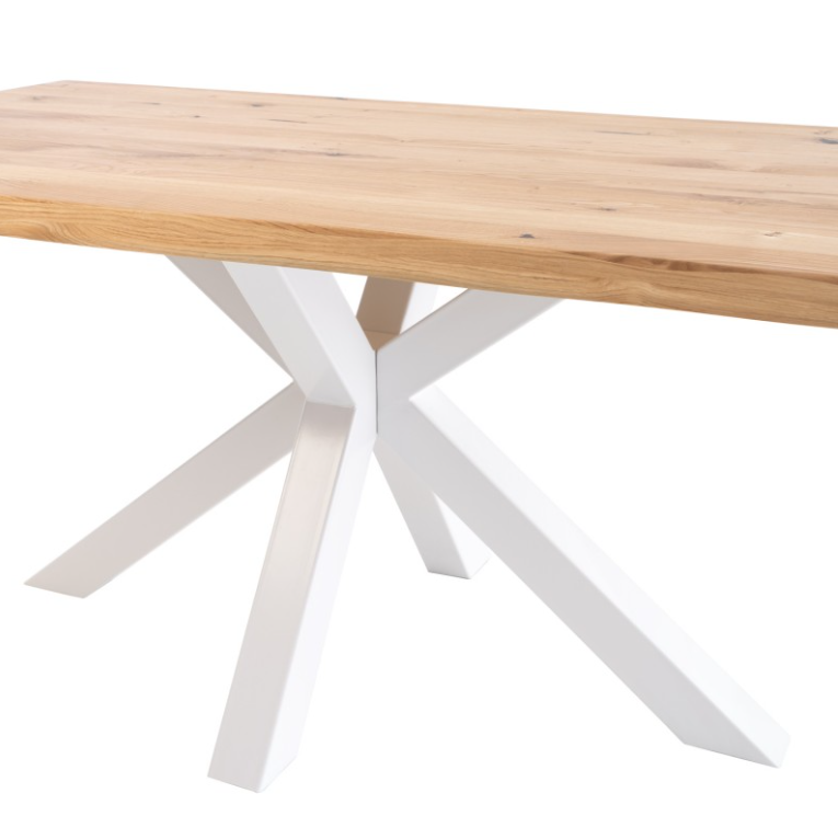 Mesa de comedor Grace madera de roble blanco 140 cm