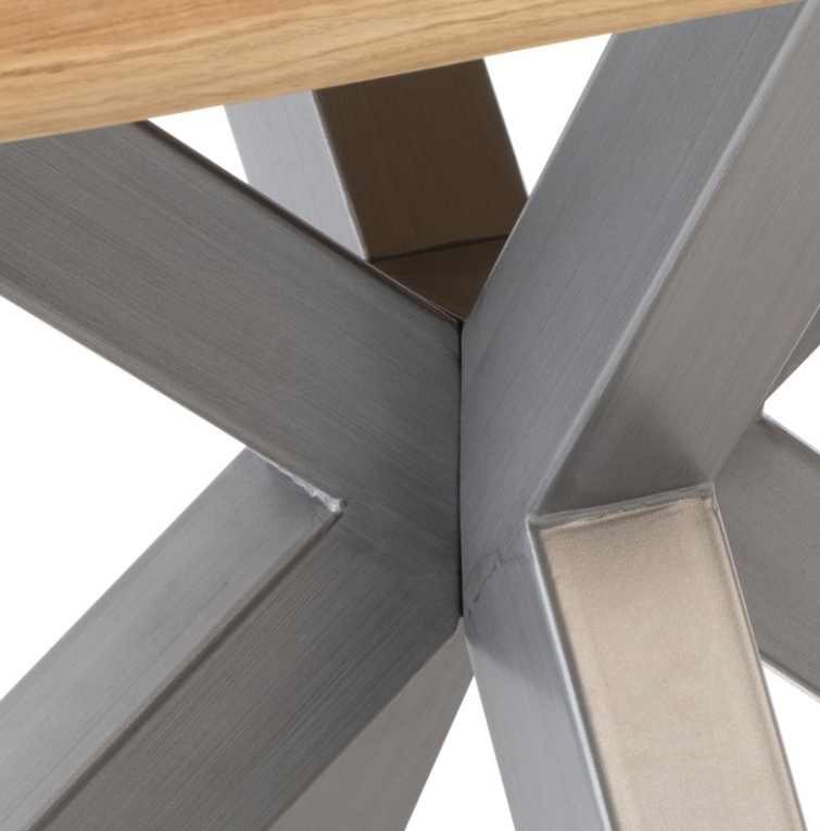 Mesa de comedor Grace madera de roble gris 220 cm