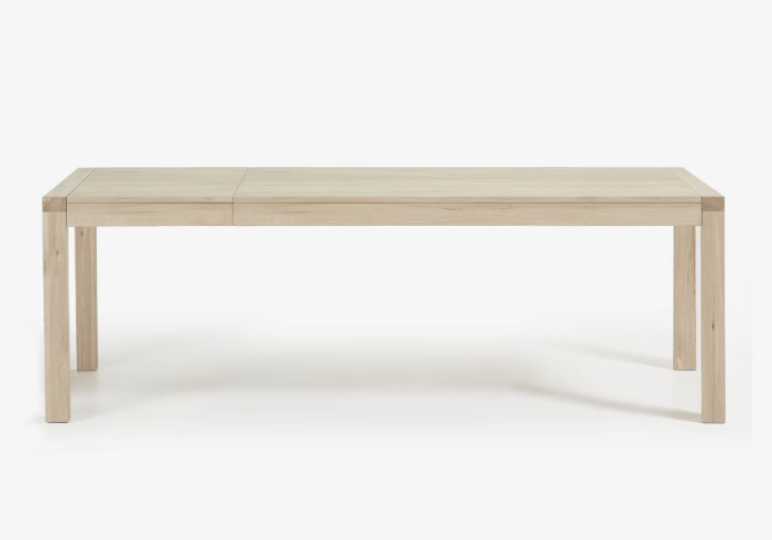 Mesa extensible Luca chapa de roble acabado blanqueado 200(280)x100cm