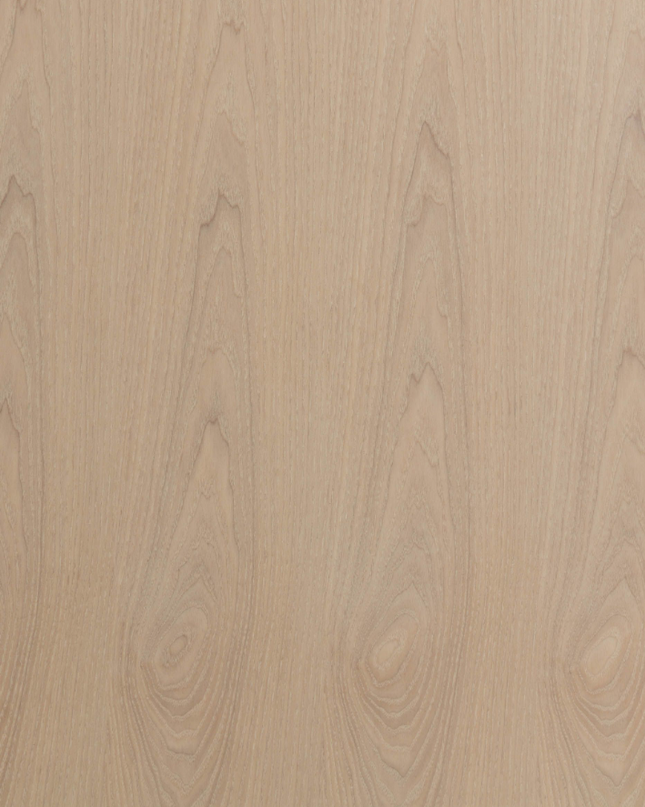 Mesa redonda Olivia madera maciza chapa de fresno 120cm