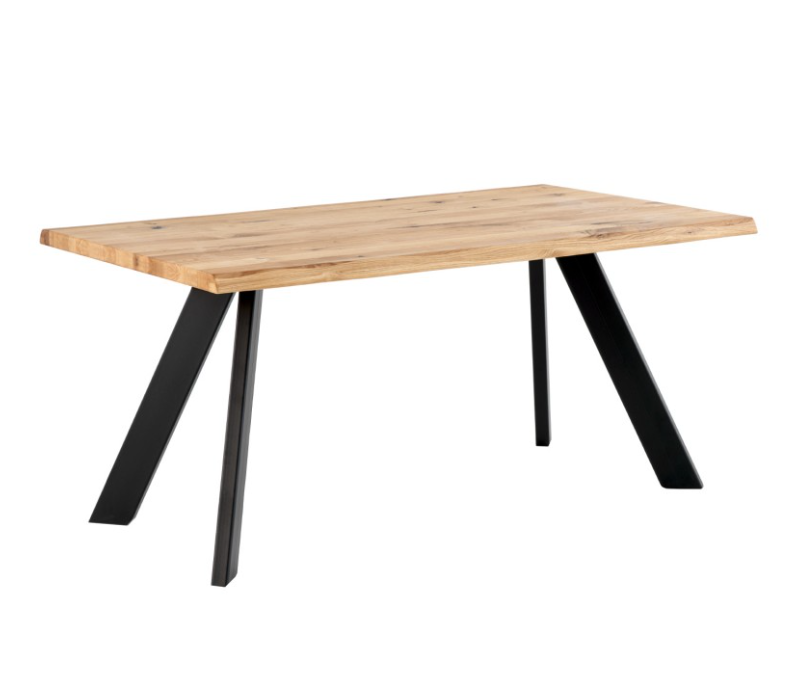 Mesa de comedor Lucia madera roble negro 160 cm