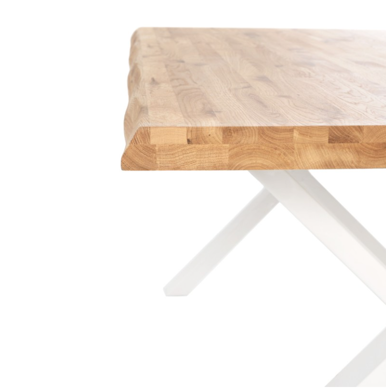 Mesa de comedor Corine madera de roble blanco 200 cm