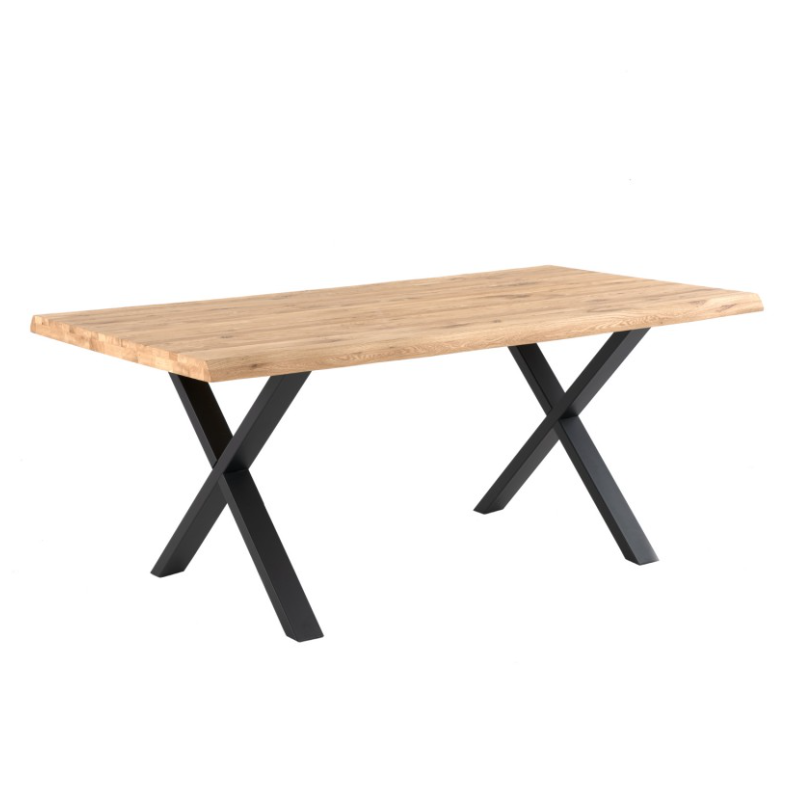 Mesa de comedor Corine madera de roble negro 200 cm