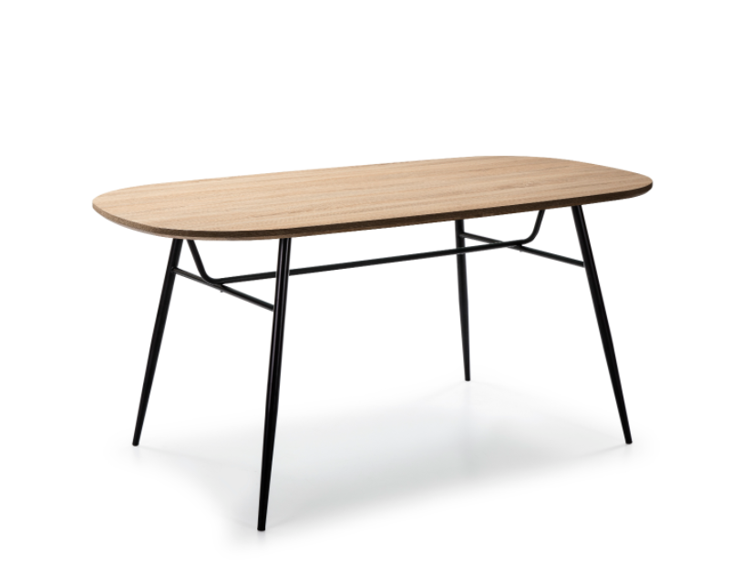 Mesa de comedor Mirta madera roble 160x90 cm