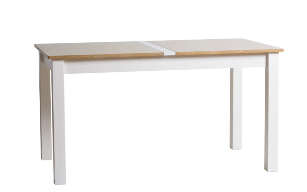 Mesa extensible Jade madera de pino blanco 150/220x85 cm