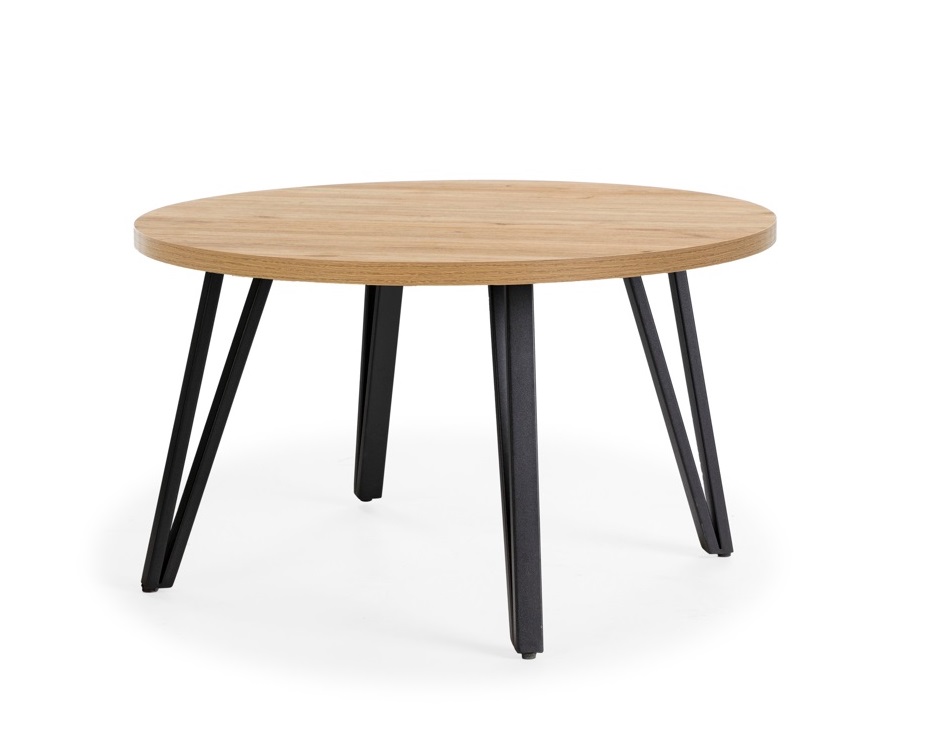 mesa de centro auxiliar Sindi redonda madera 80 cm