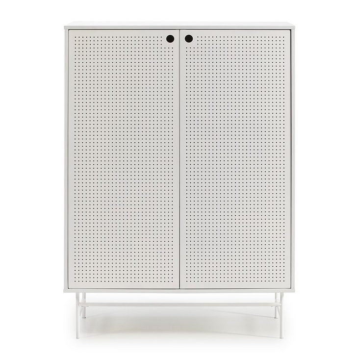 Mueble aparador alto industrial Punto metal blanco 150x93 cm