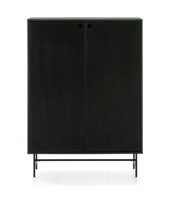 Mueble aparador alto Punto metal negro verde 150x93