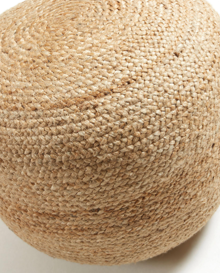 Puf redondo yute fibra natural 50cm