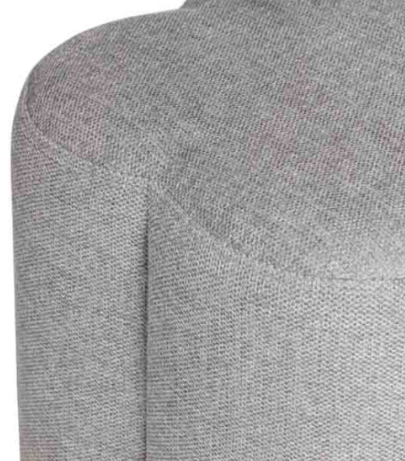 Puff Artur tapizado gris 36cm